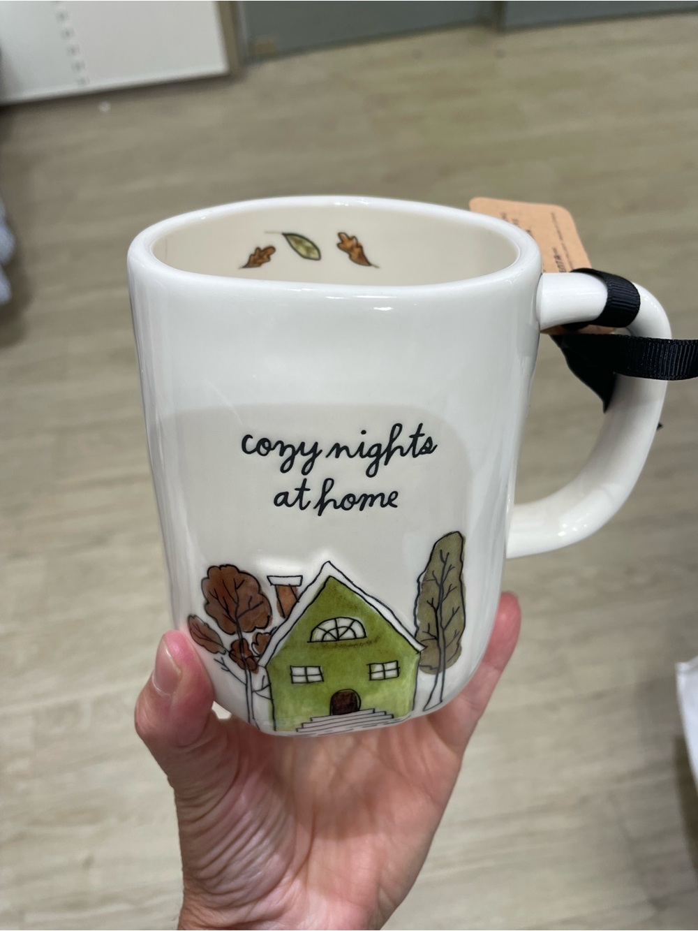 New Rae Dunn COZY NIGHTS AT HOME Mug
